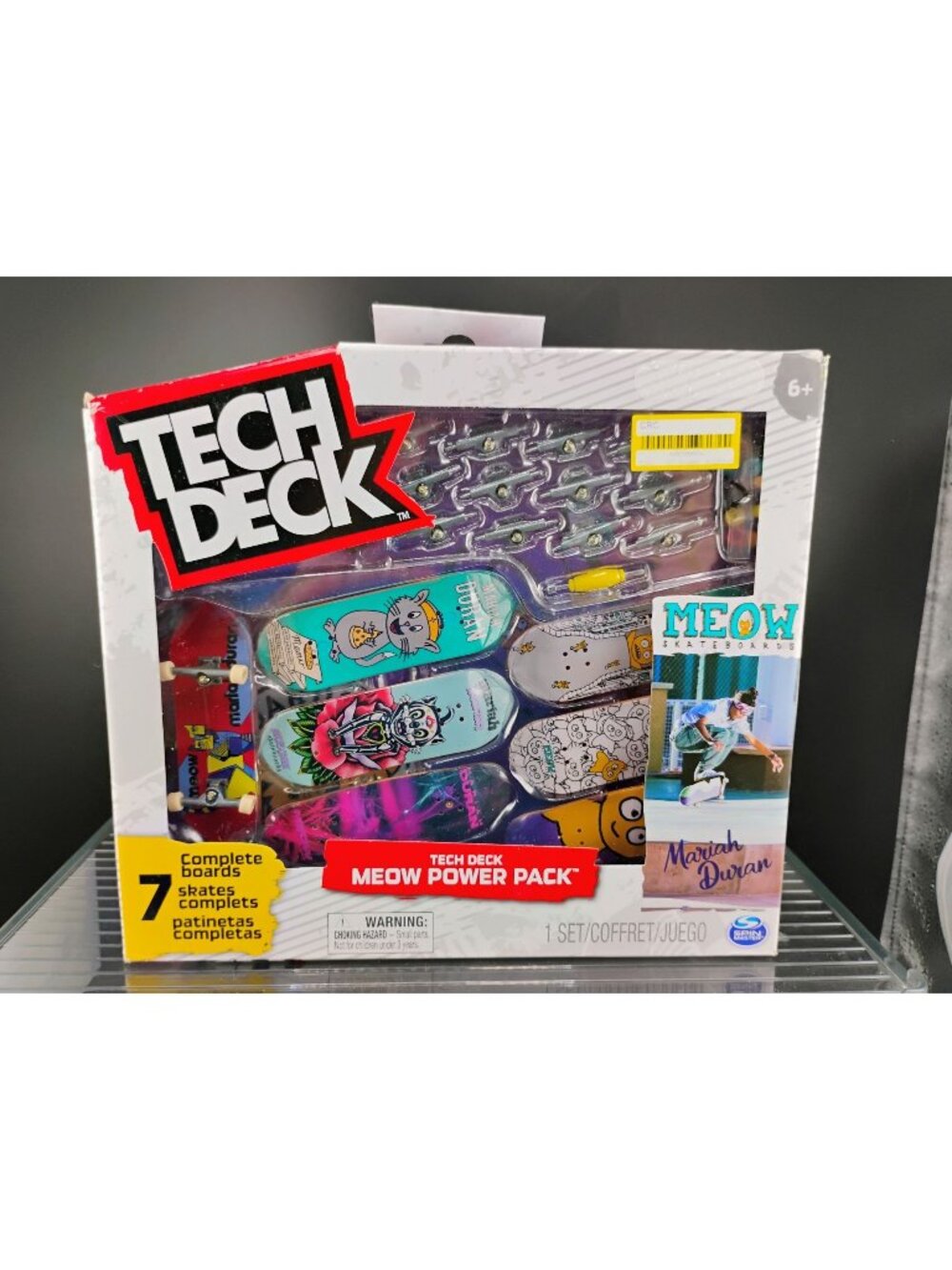 Tech Deck Meow Power Pack Fingerboards Set 7 Boards Mariah Duran
